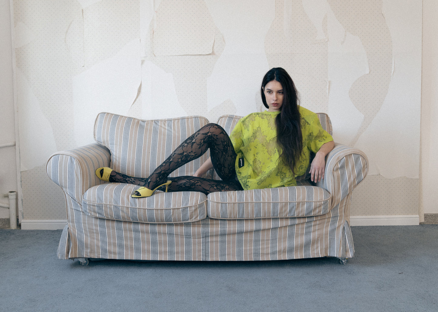 T-shirt Alba Limonkowy