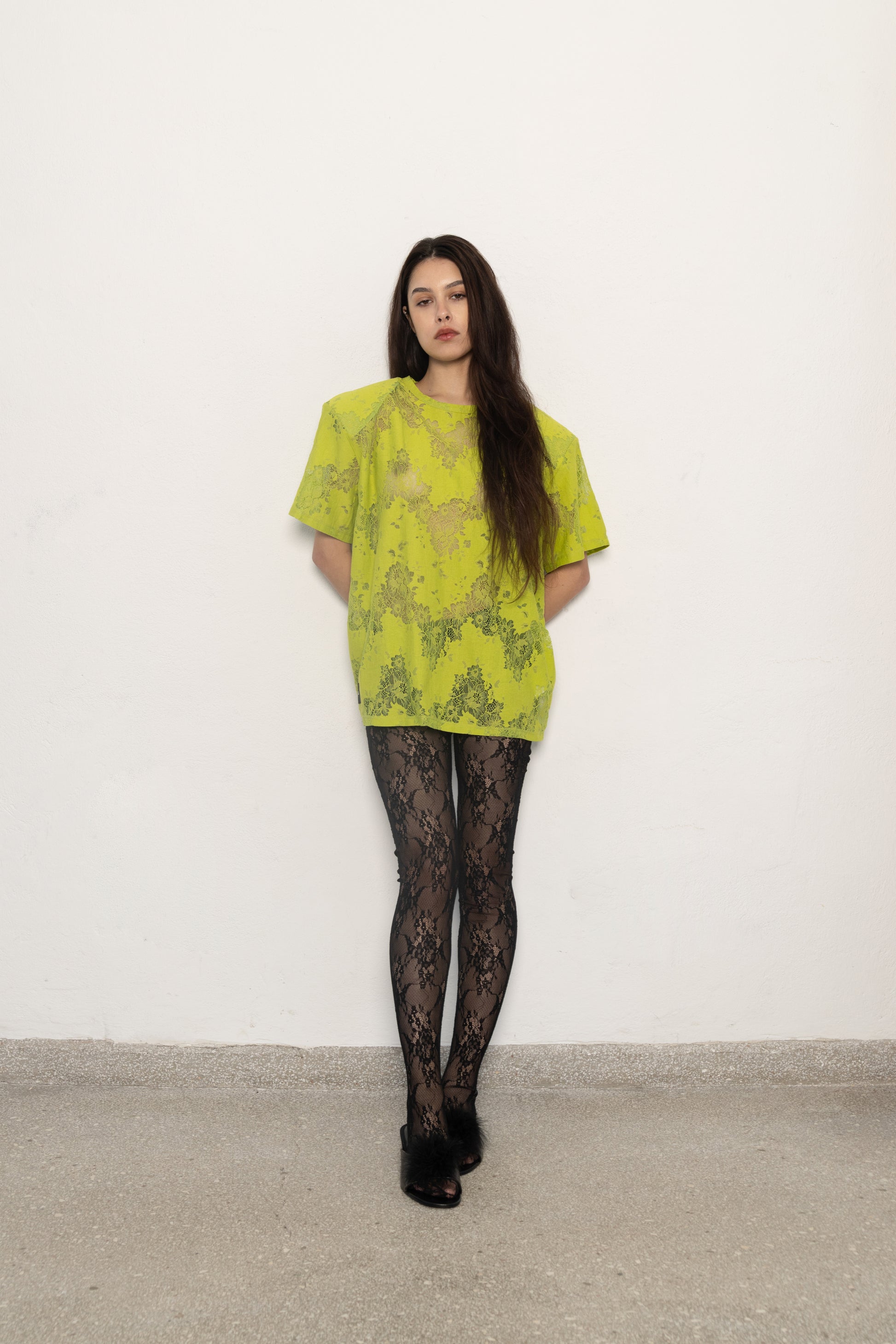 T-shirt Alba Limonkowy