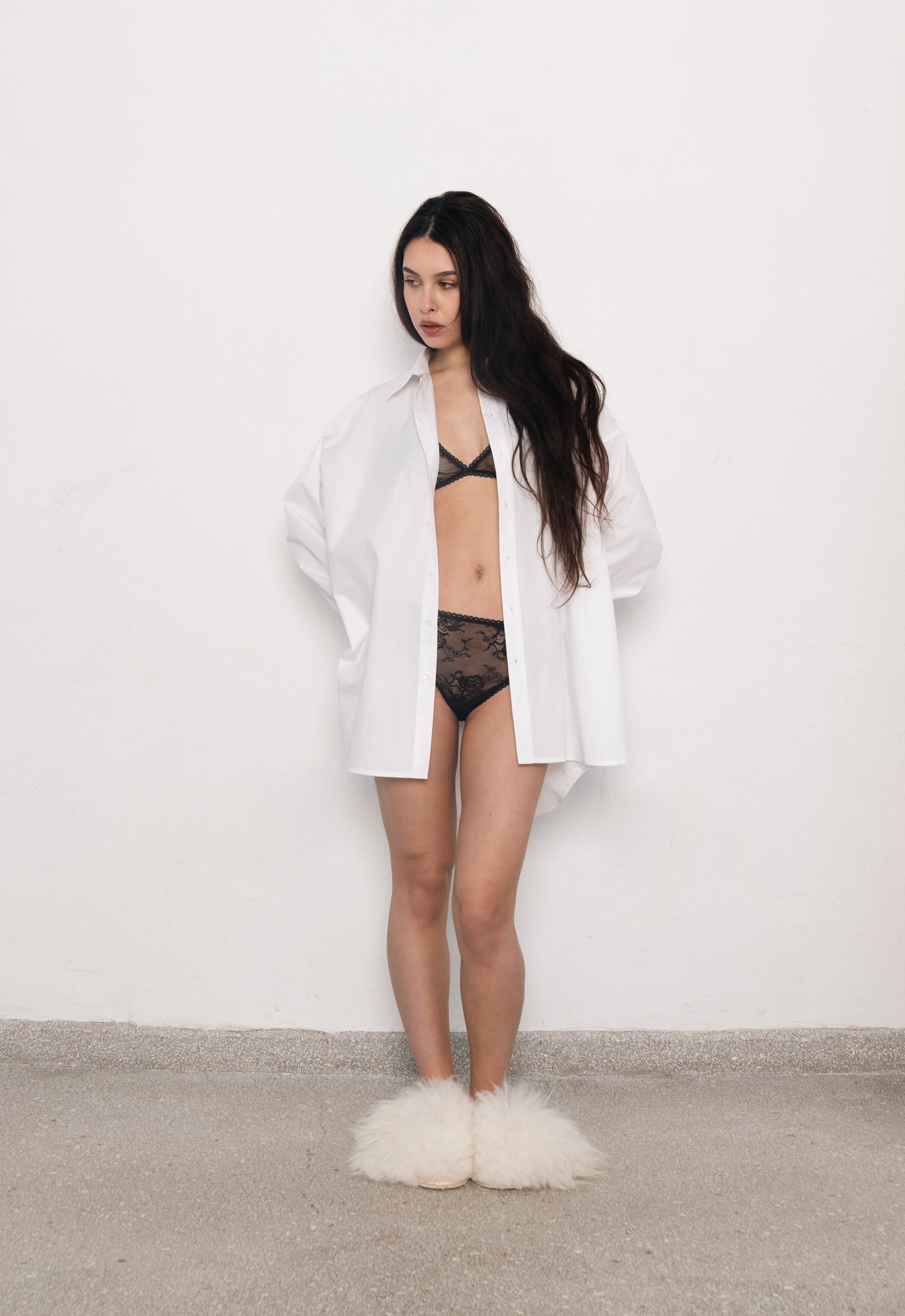 Stanik Muślin Czarny