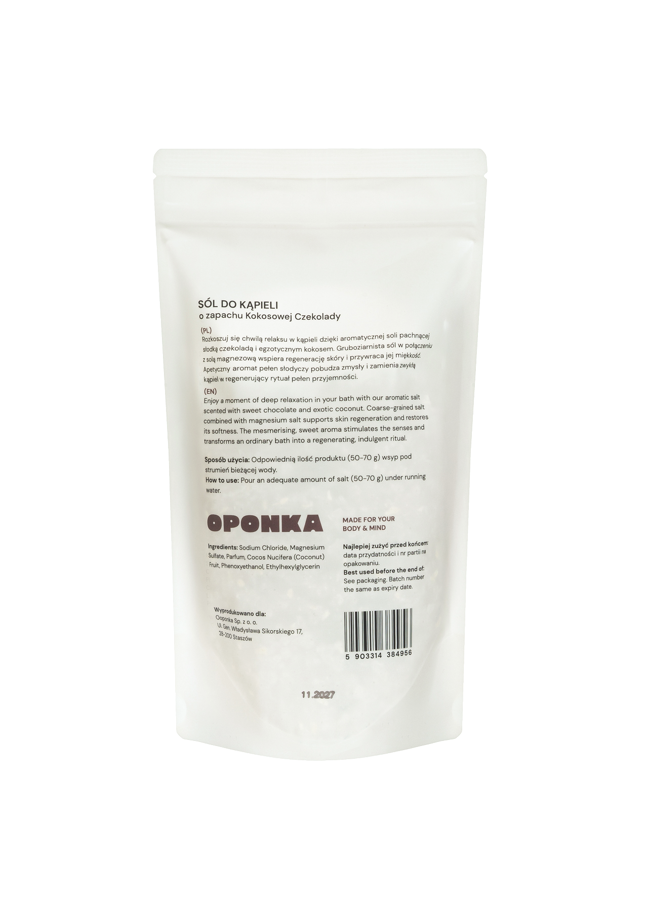 Sól do kąpieli o zapachu Kokosowej Czekolady