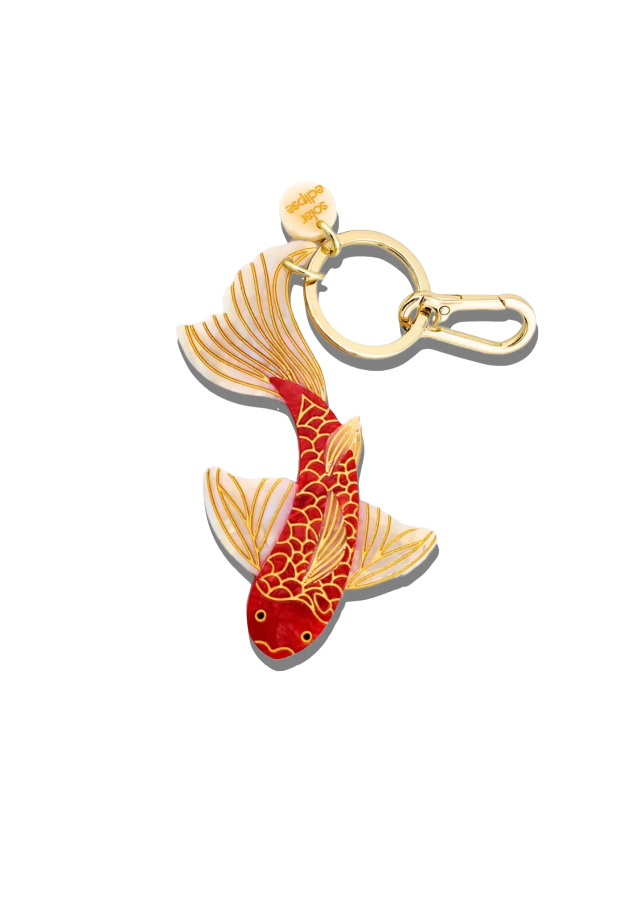 Solar Eclipse Brelok Hand-Painted Koi Fish