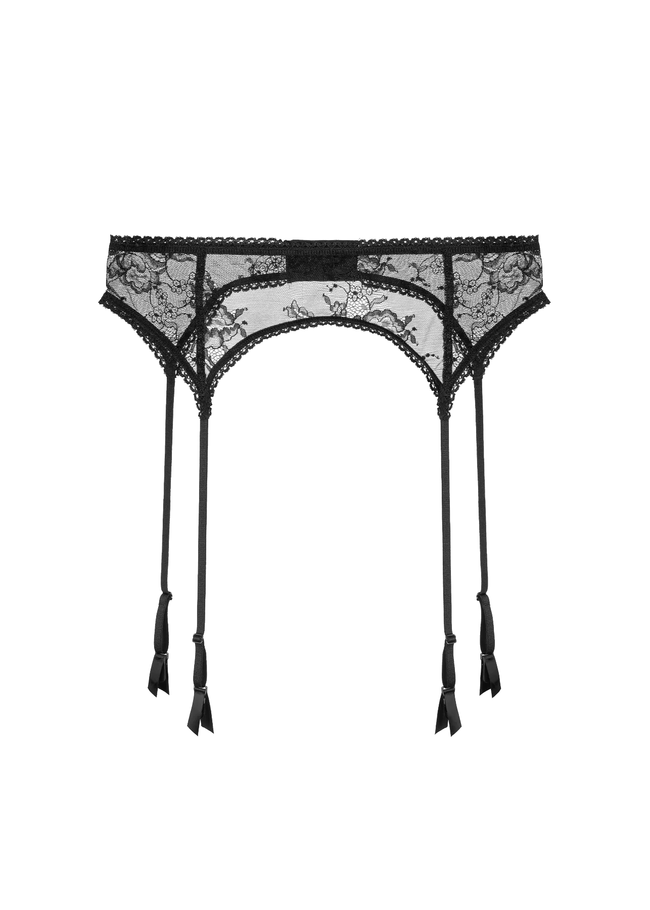 Pas do pończoch Nimfa Czarny