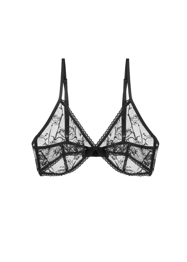 Stanik Muślin Czarny