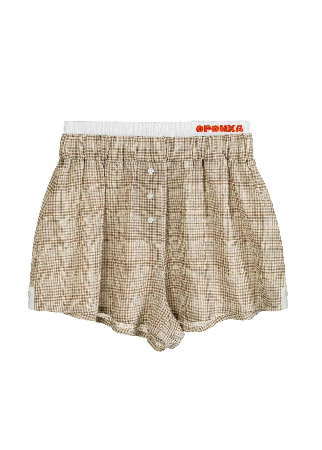 Szorty Althea beżowy krata