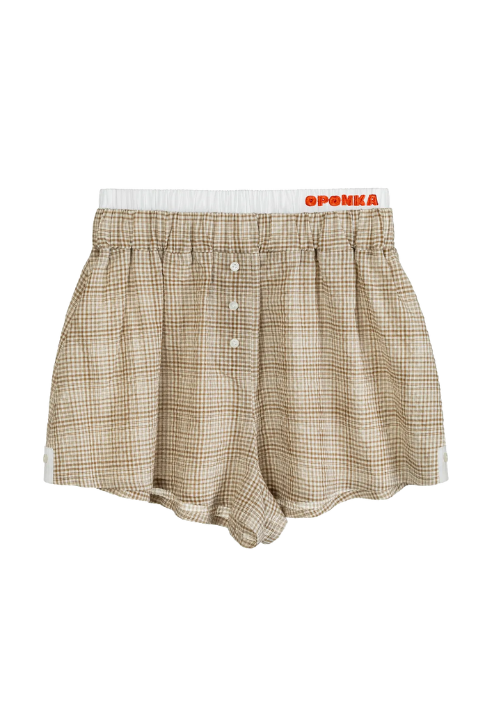 Szorty Althea beżowy krata