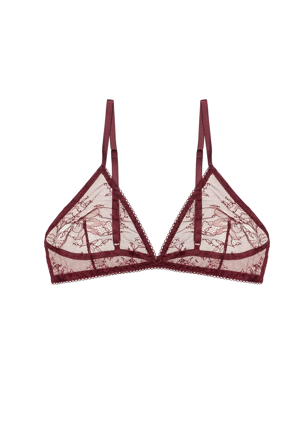 Stanik Muślin Bordowy